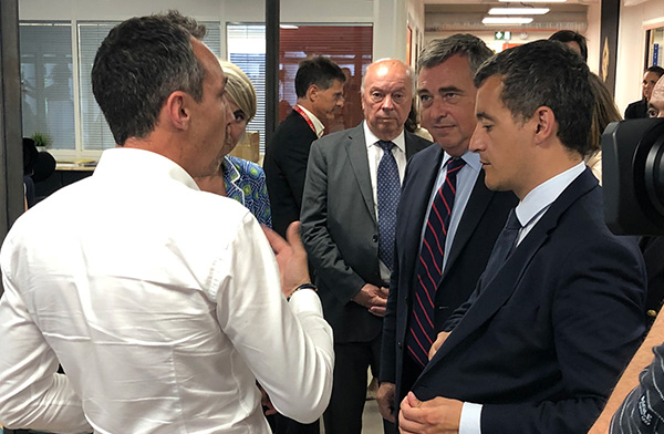 Visite officielle de Gérald Darmanin dans les bureaux de G-KEEP